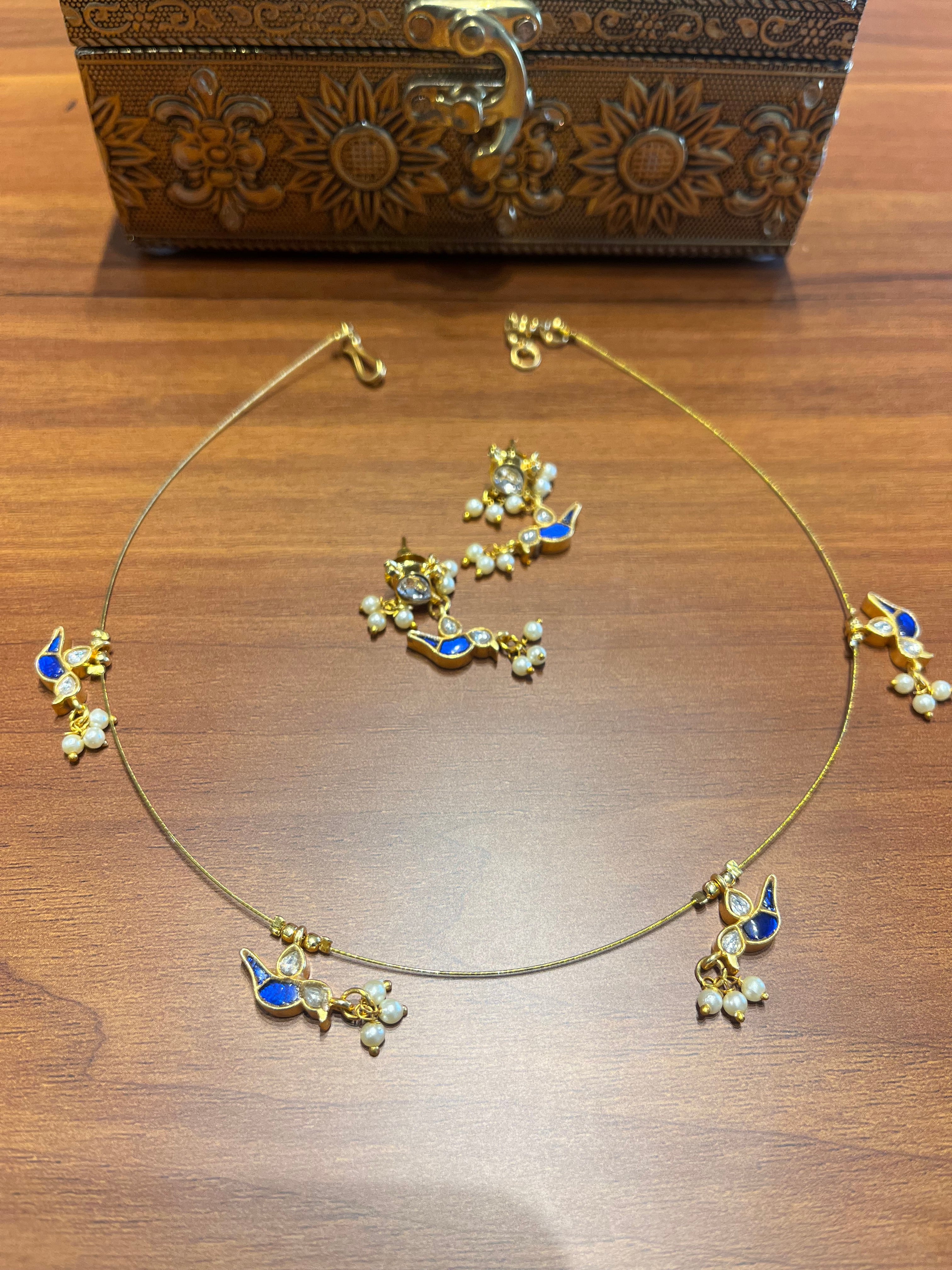 Blue bird invisible neckset