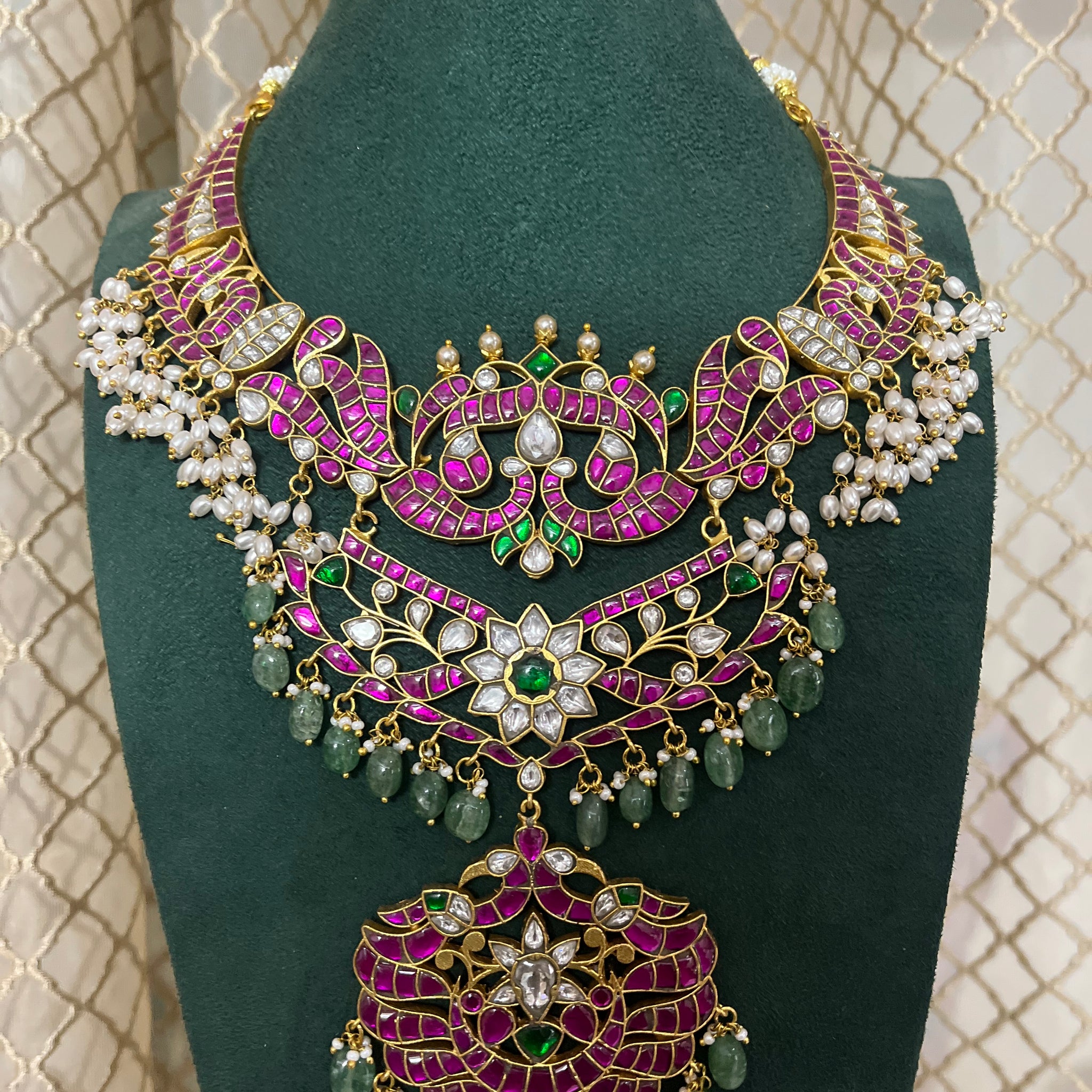 Premium Jadau kundan bridal neckset