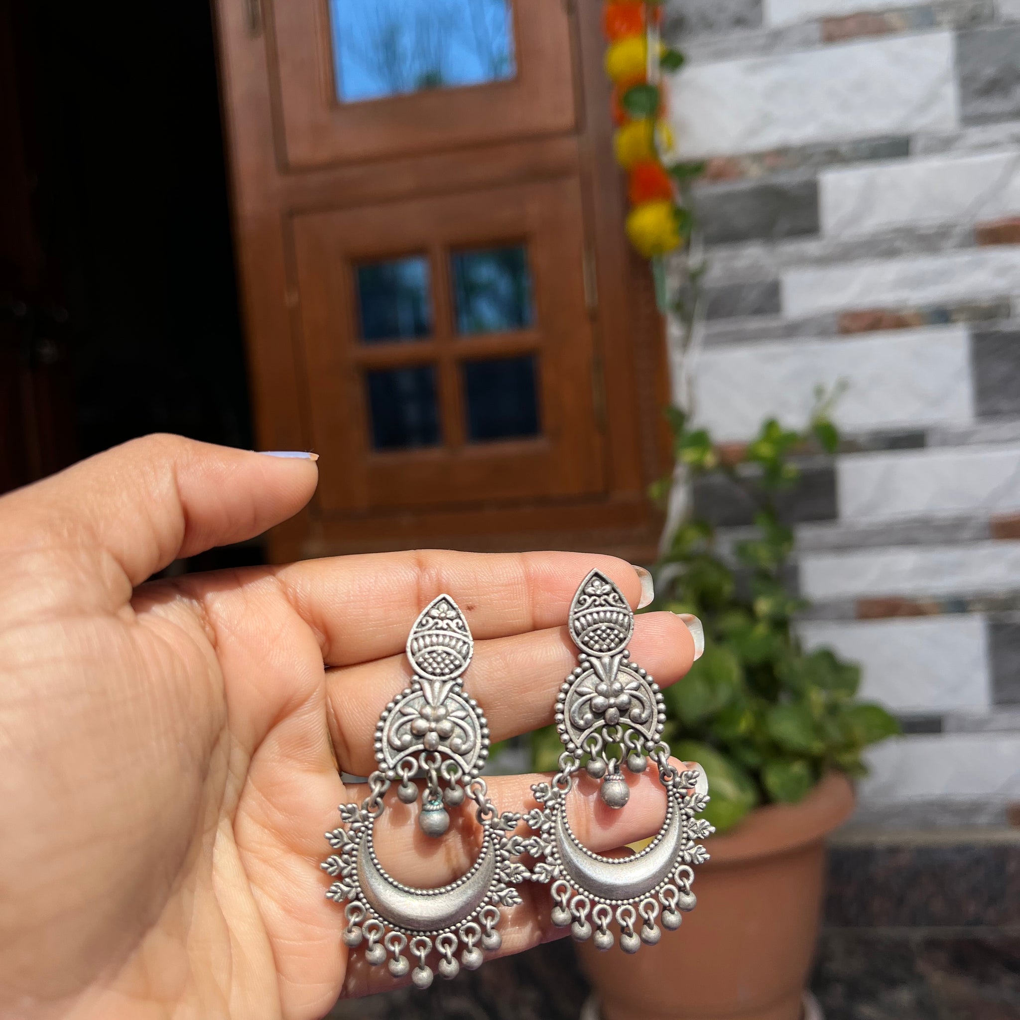 Silver replica danglers