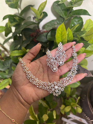 Aksha ( A premium diamond look a like) neckset