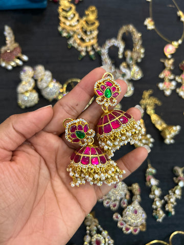 Jadau kundan jumkis