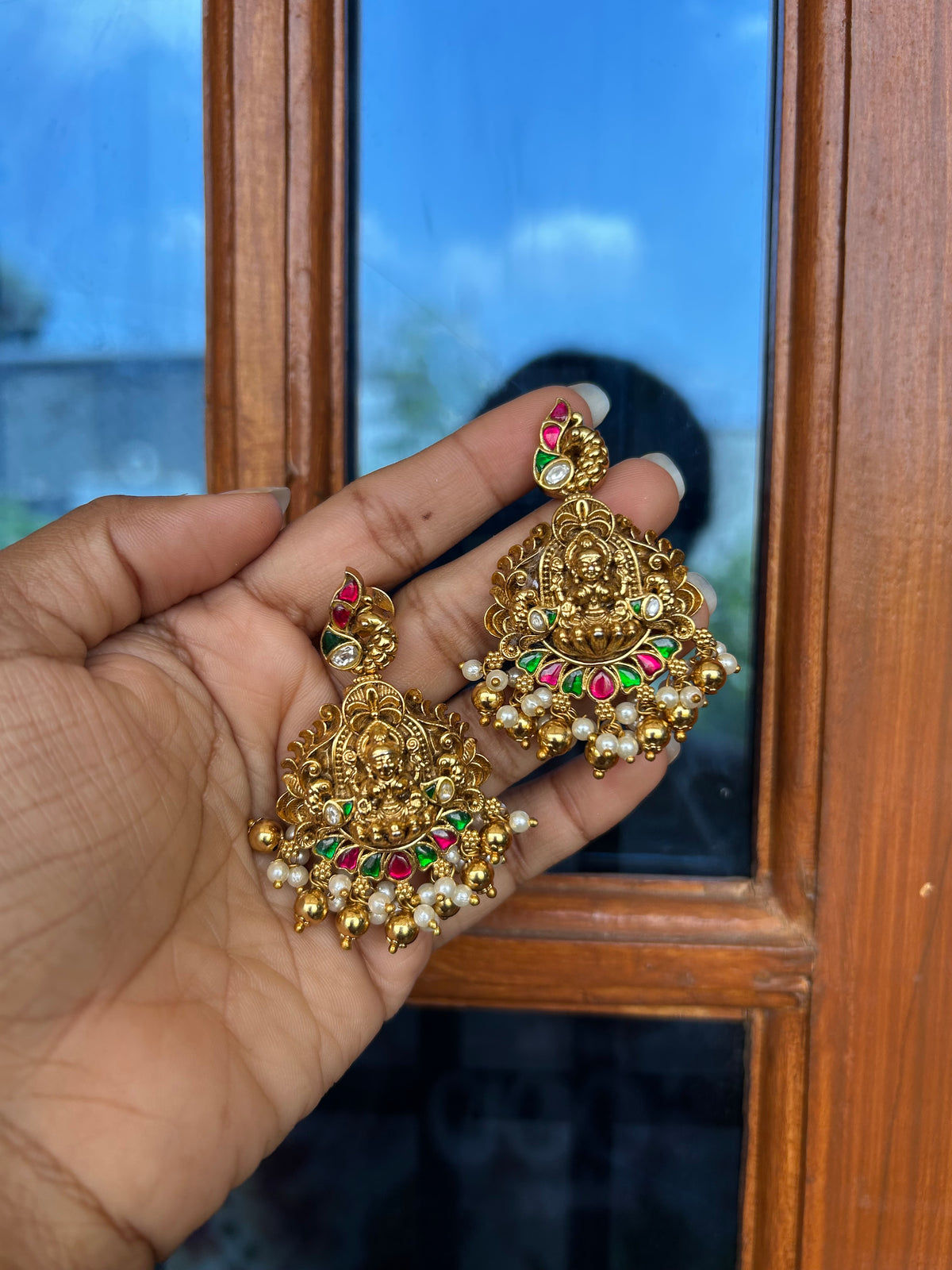 Real gold look Jadau (screw back) rg3