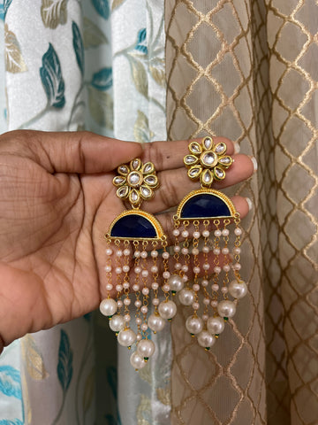 Kundan statement earrings