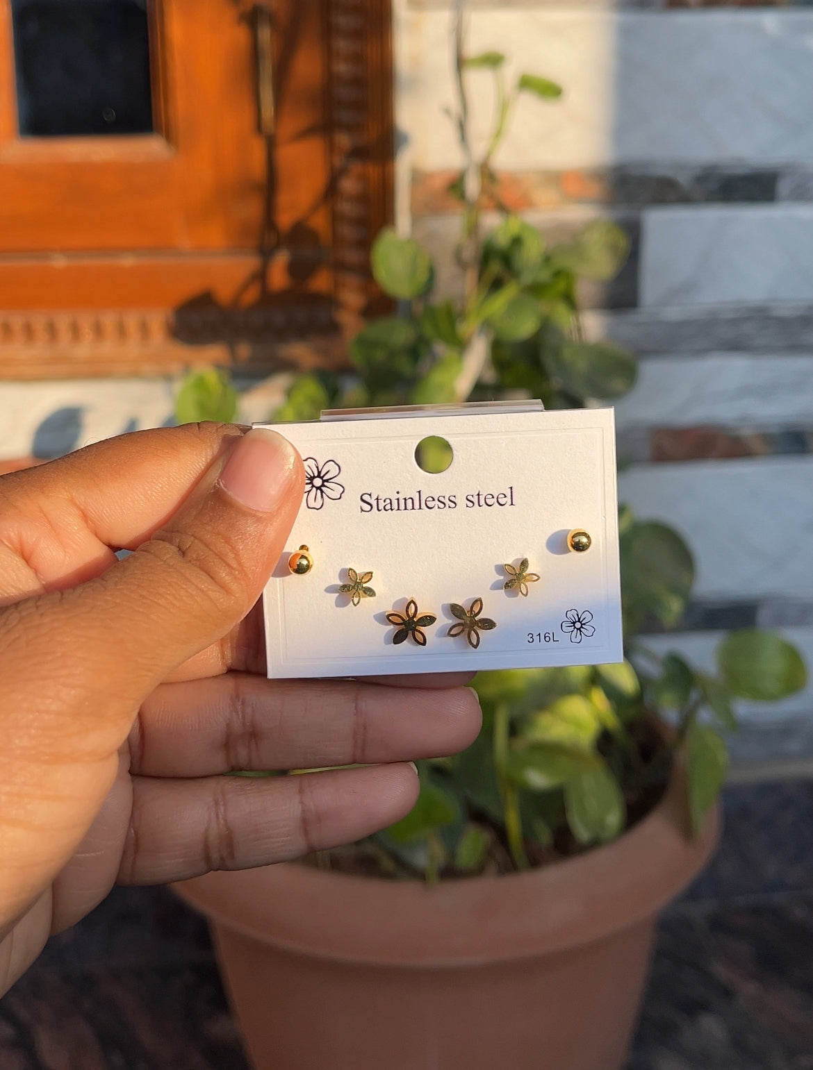 Anti tarnish earrings