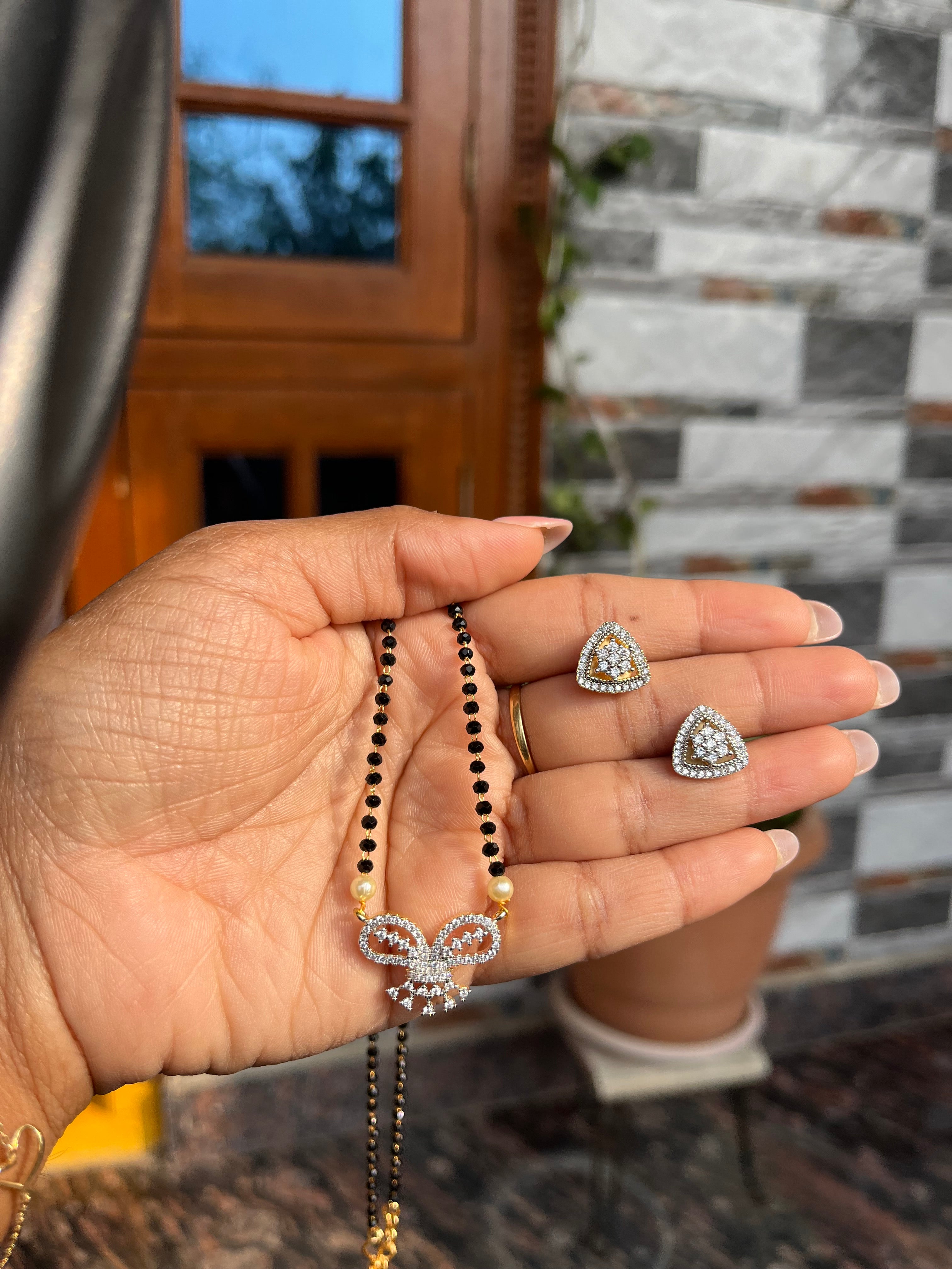 Statement black beads
