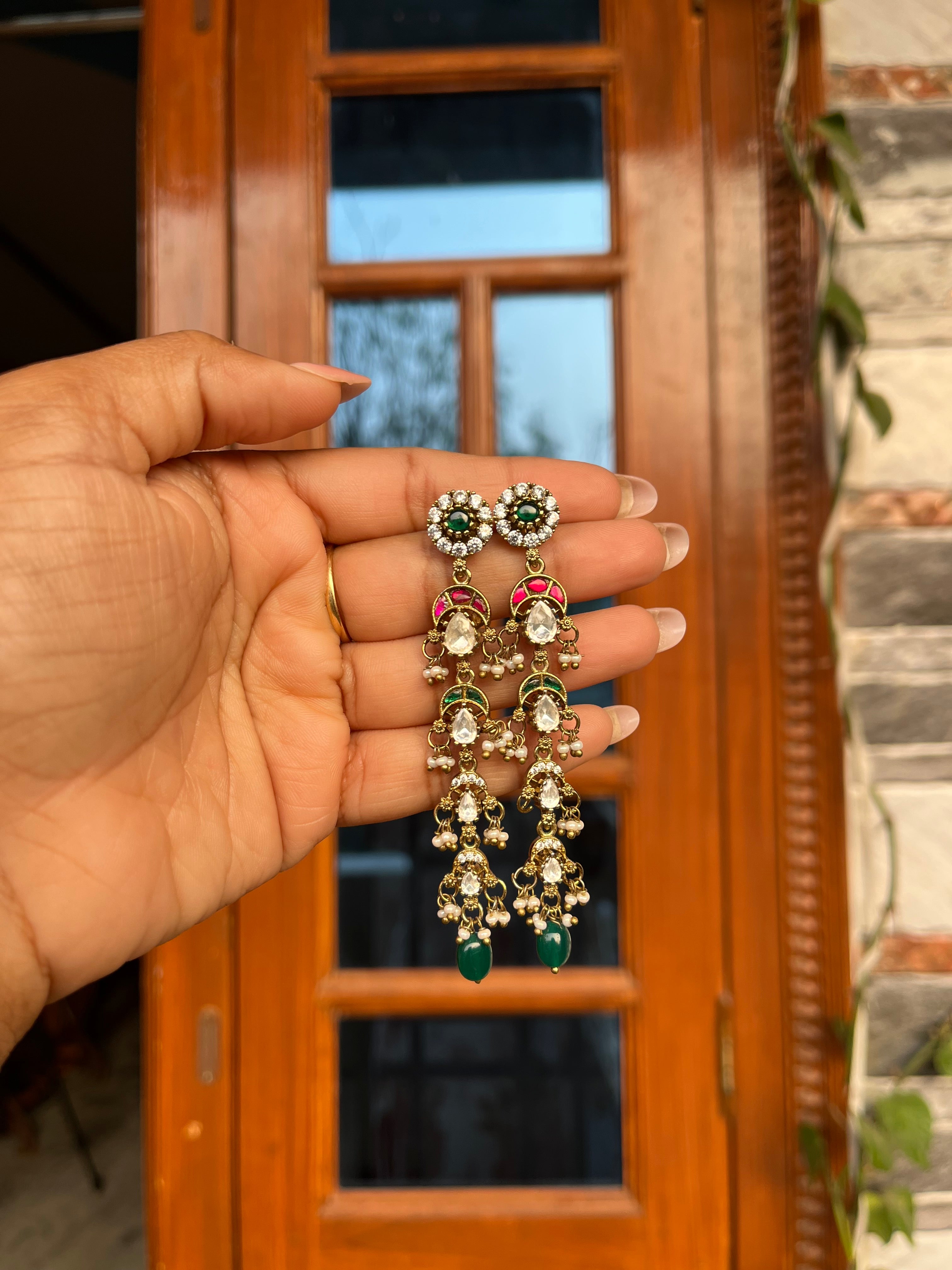 Jadau kundan danglers