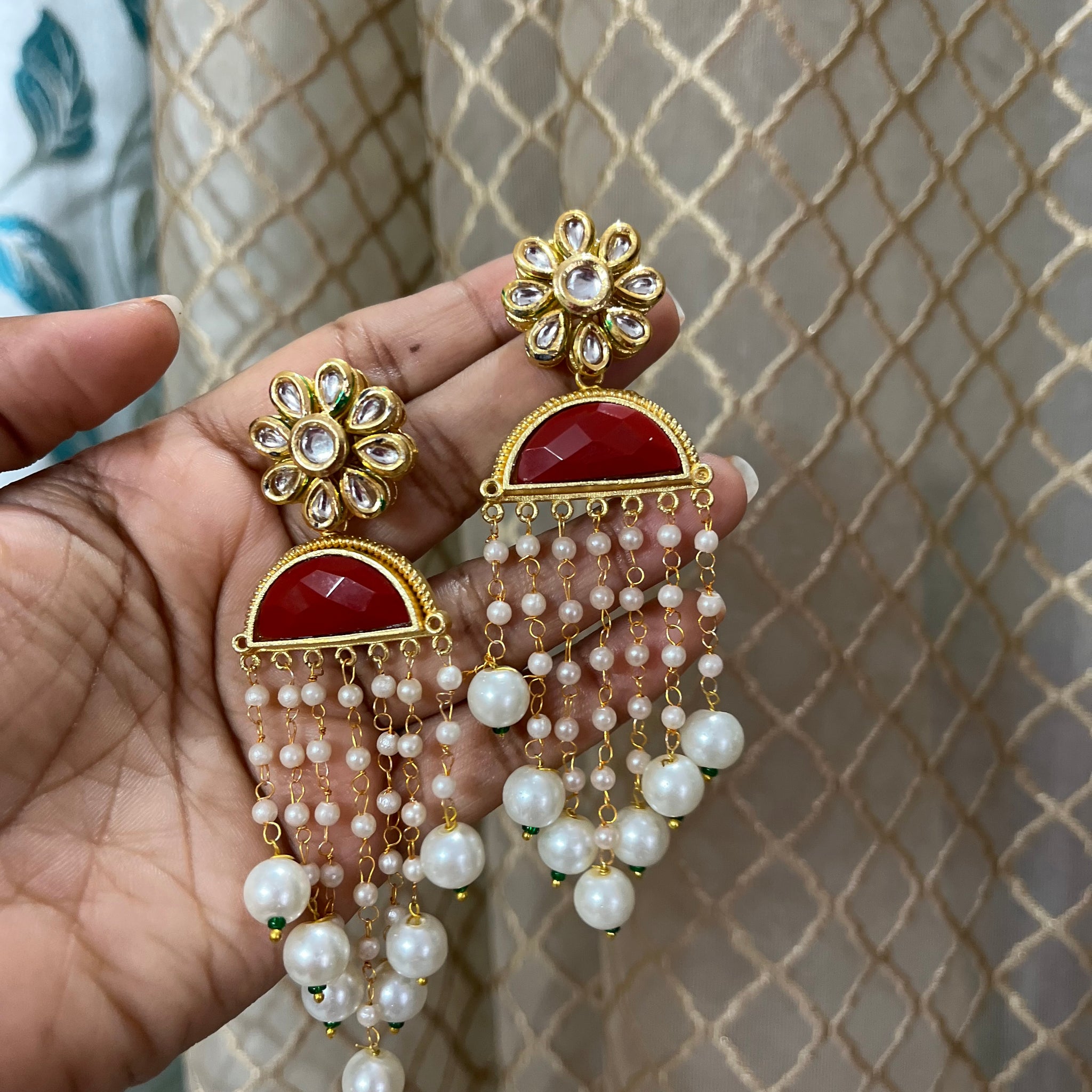 Kundan Pearl strings