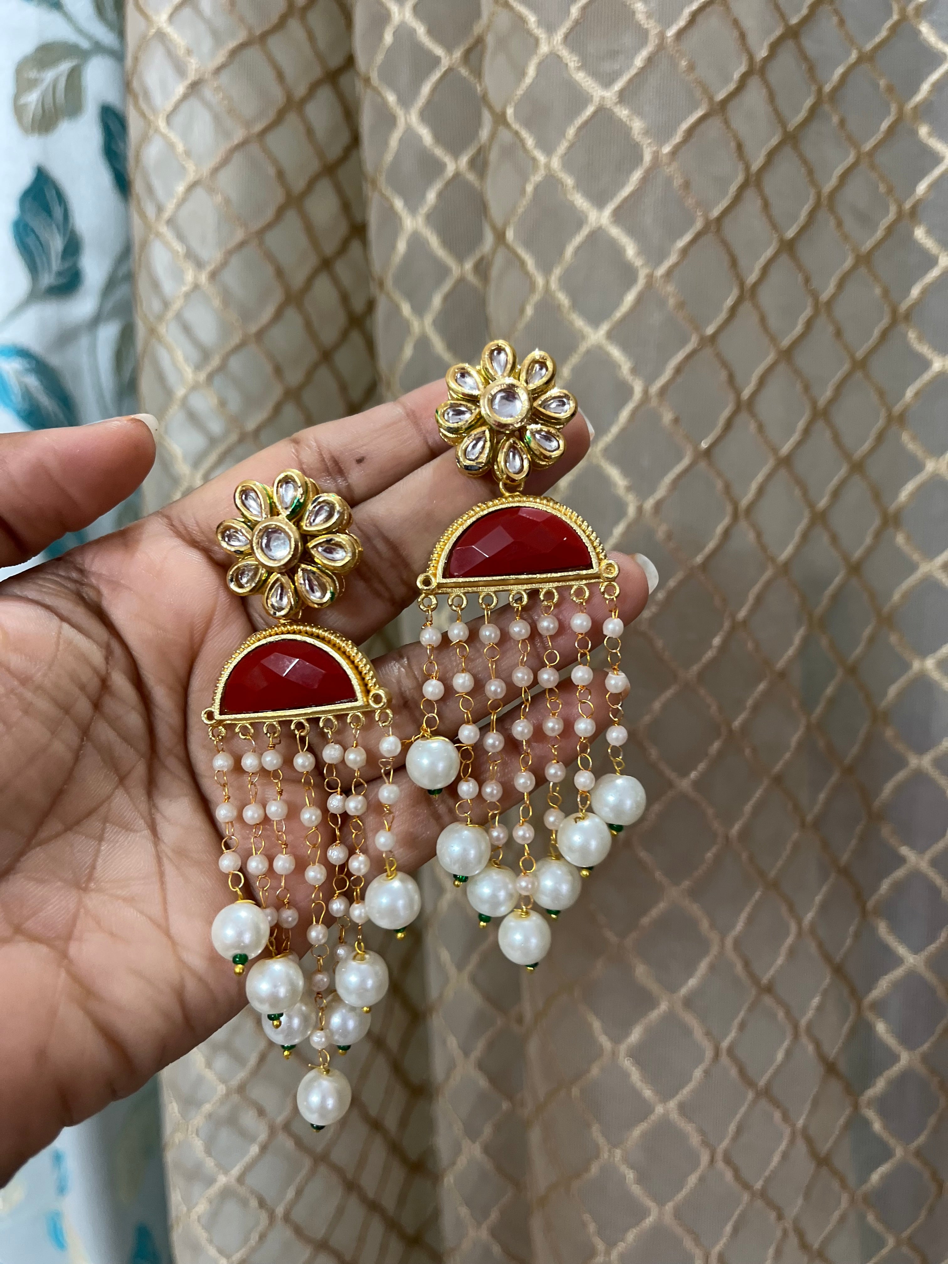 Kundan Pearl strings