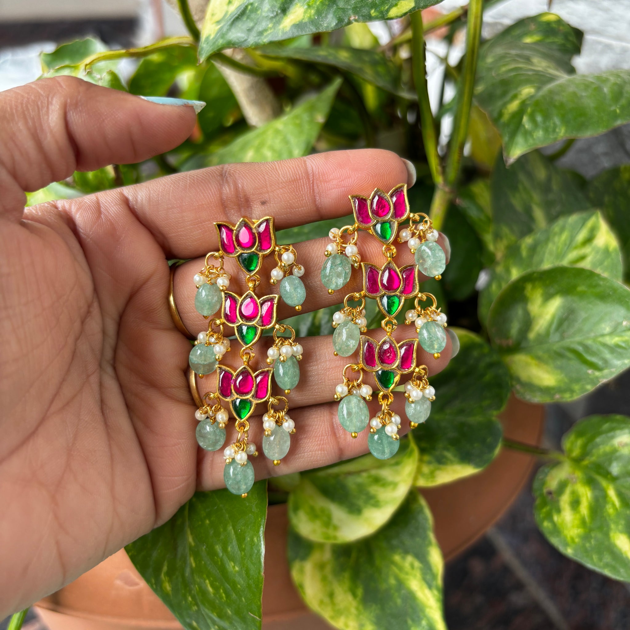 Jadau Kundan earrings