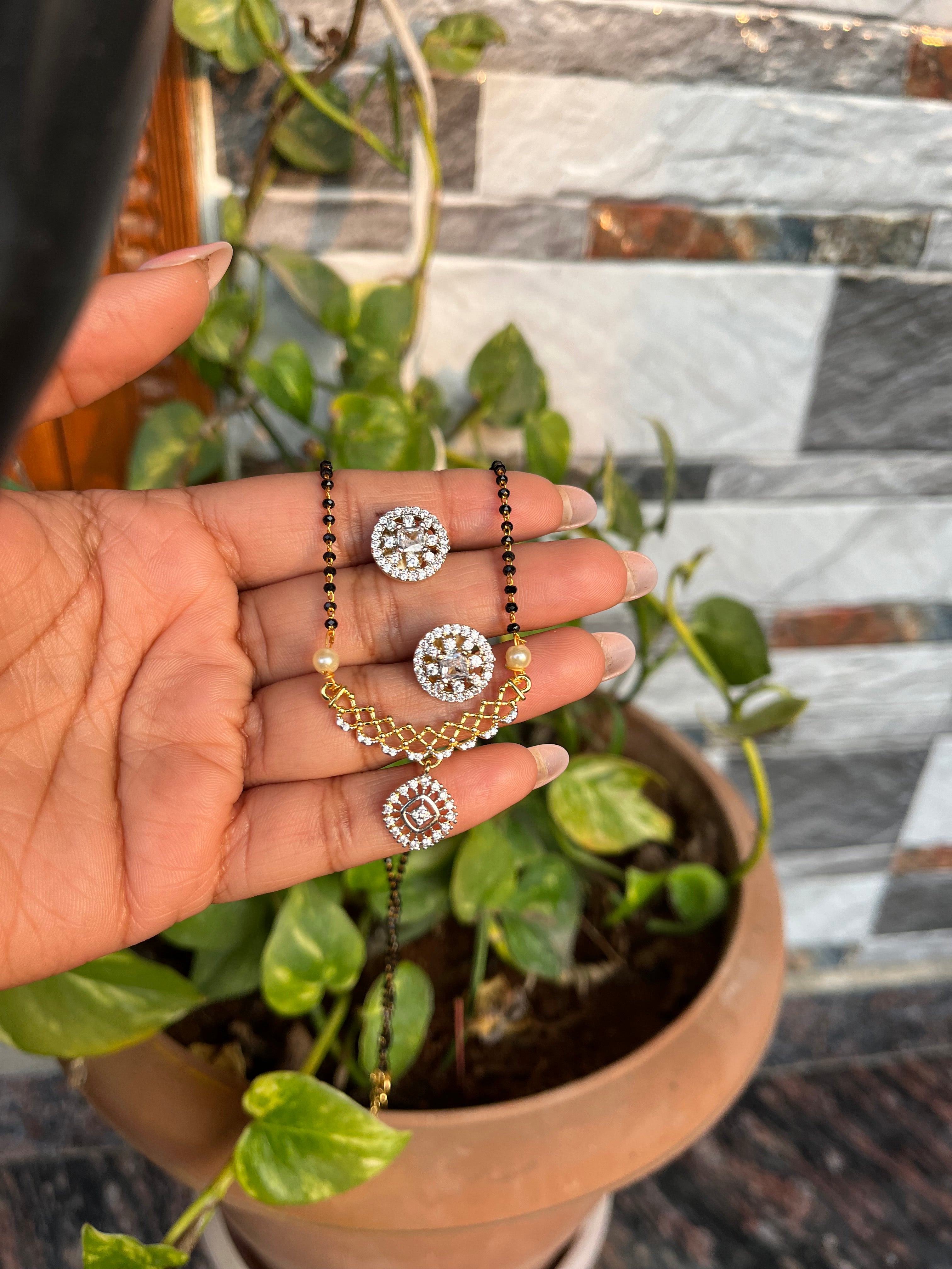 Statement black beads