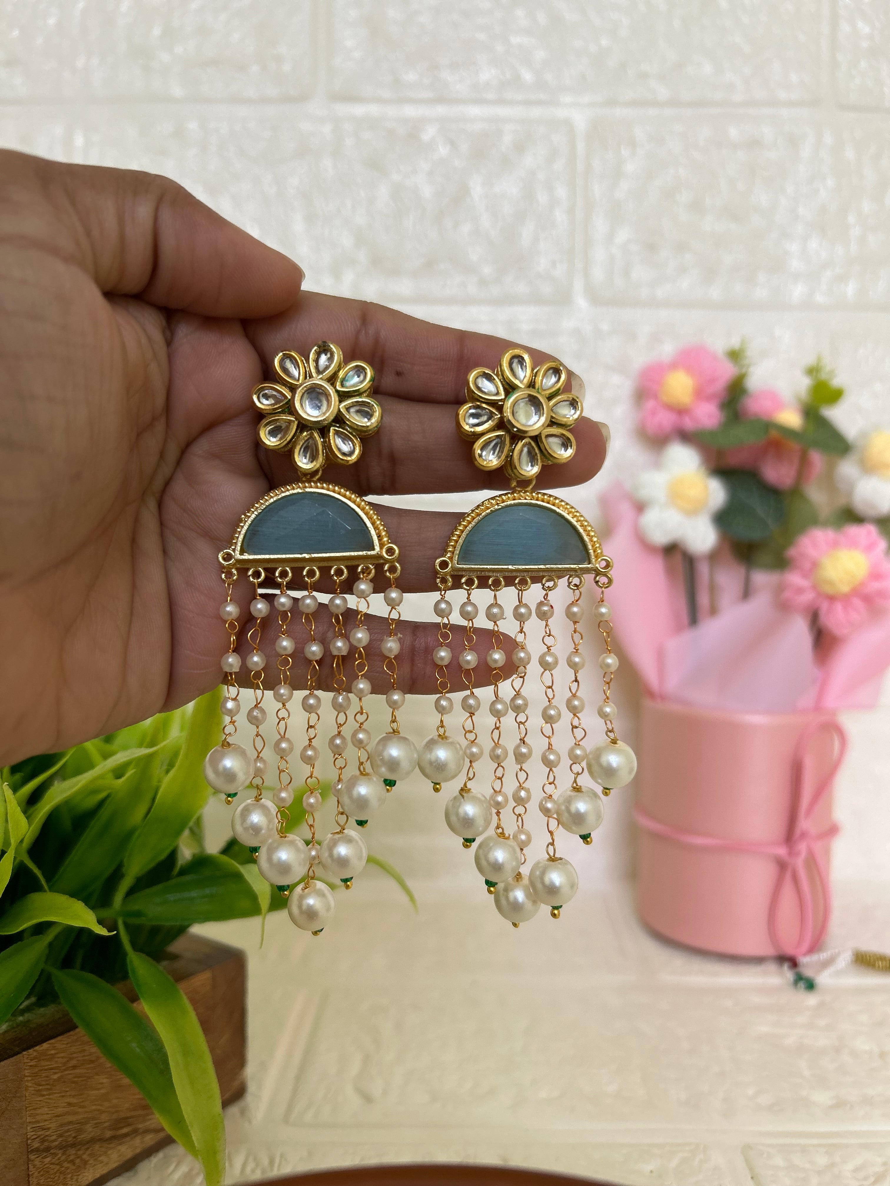 Statement pearl danglers