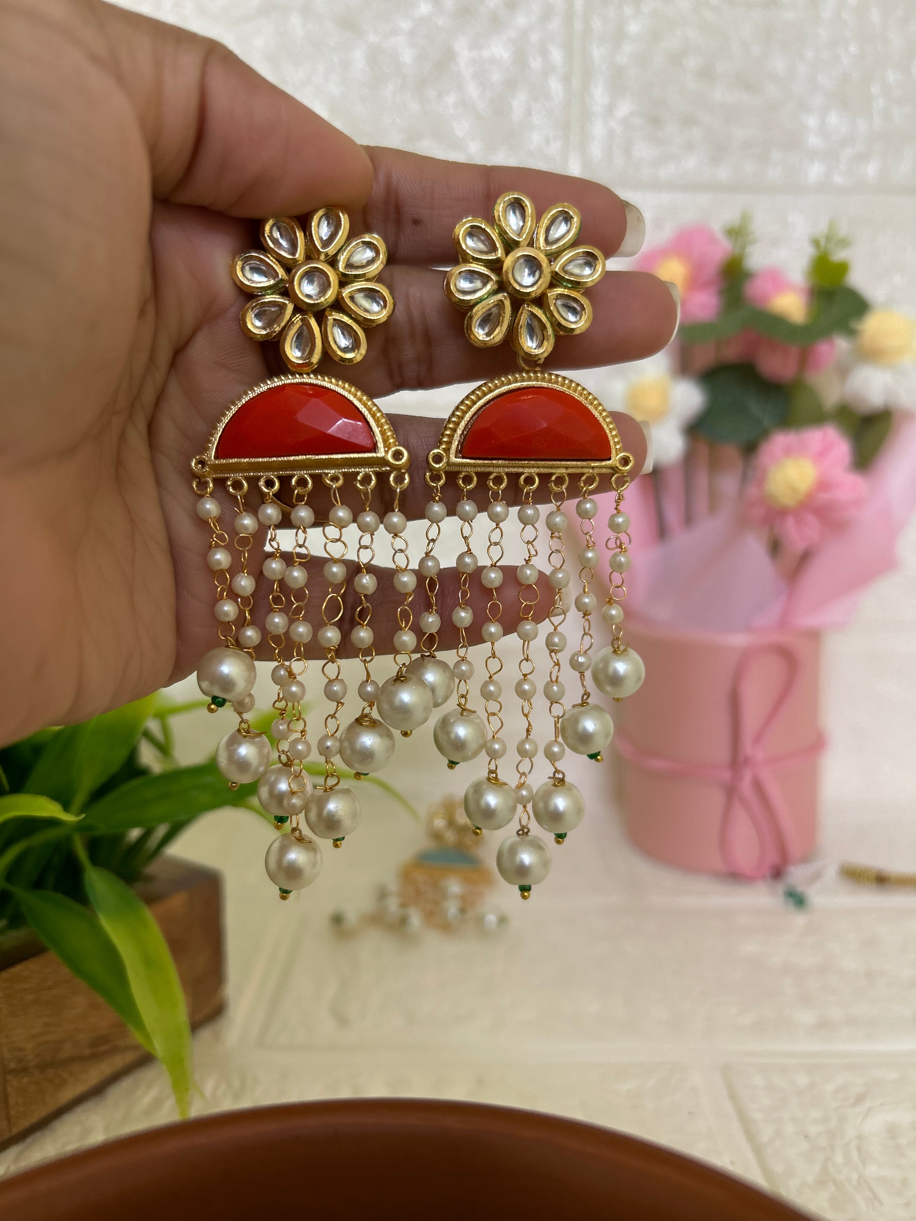 Statement pearl danglers