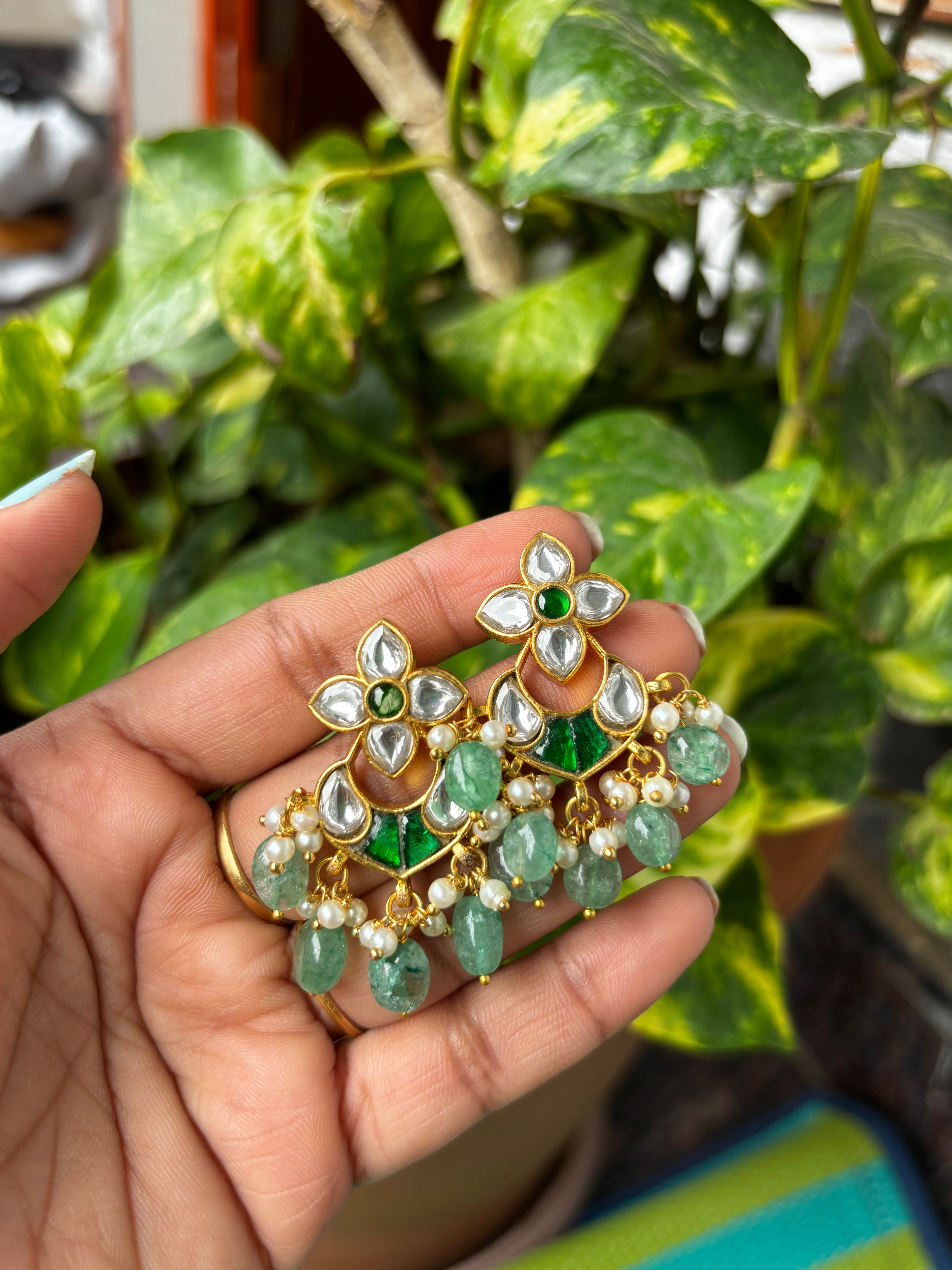 Jadau Kundan Chandbali