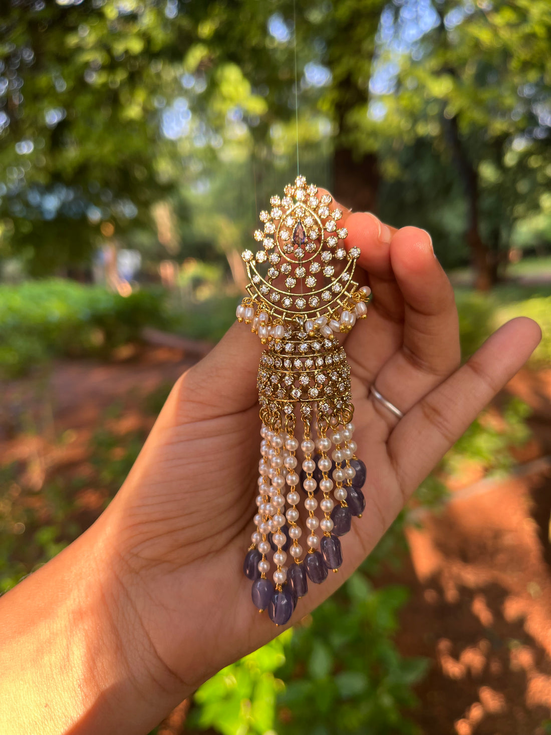 Lavender pearl liner jumkis