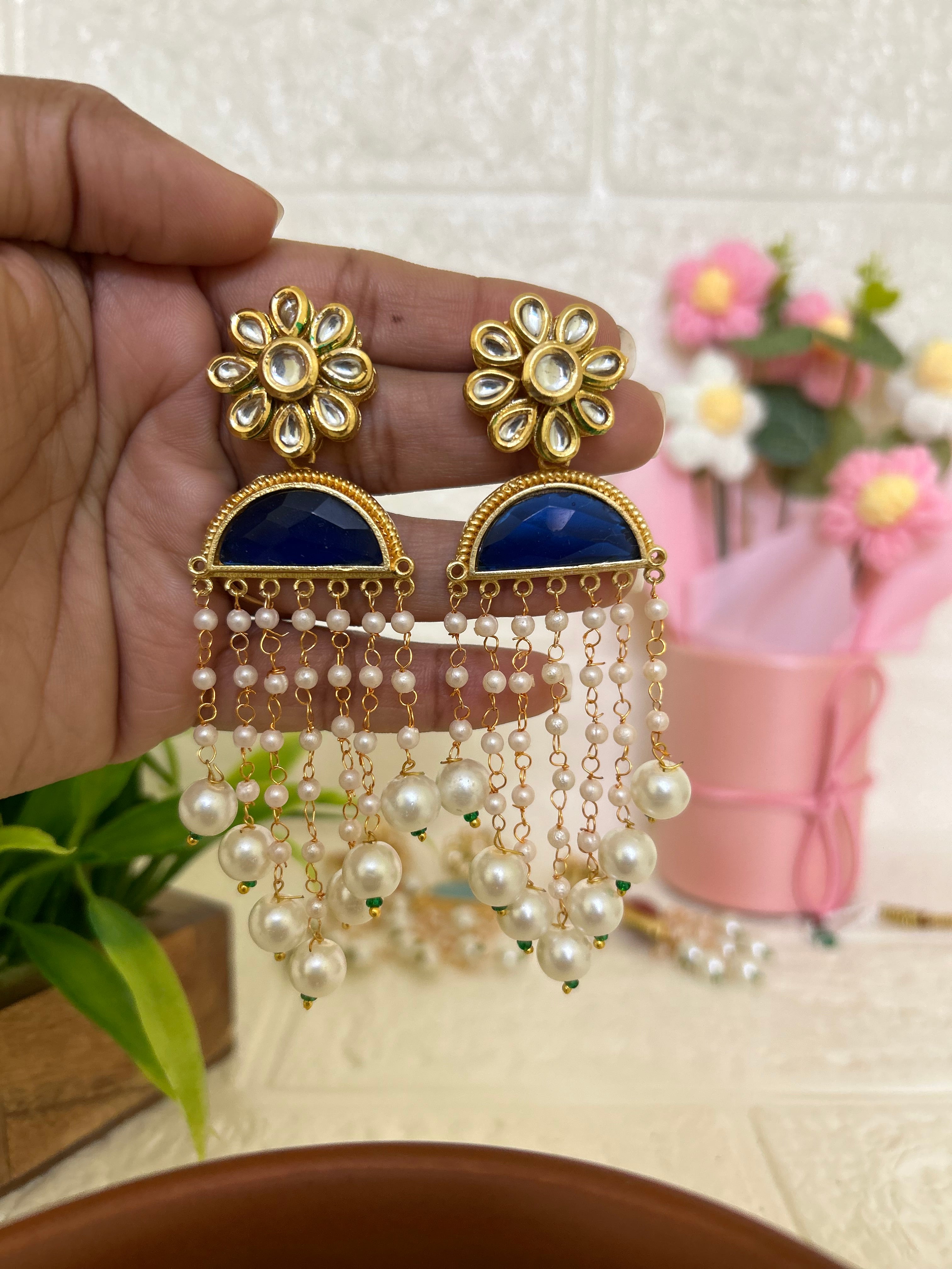 Statement pearl danglers