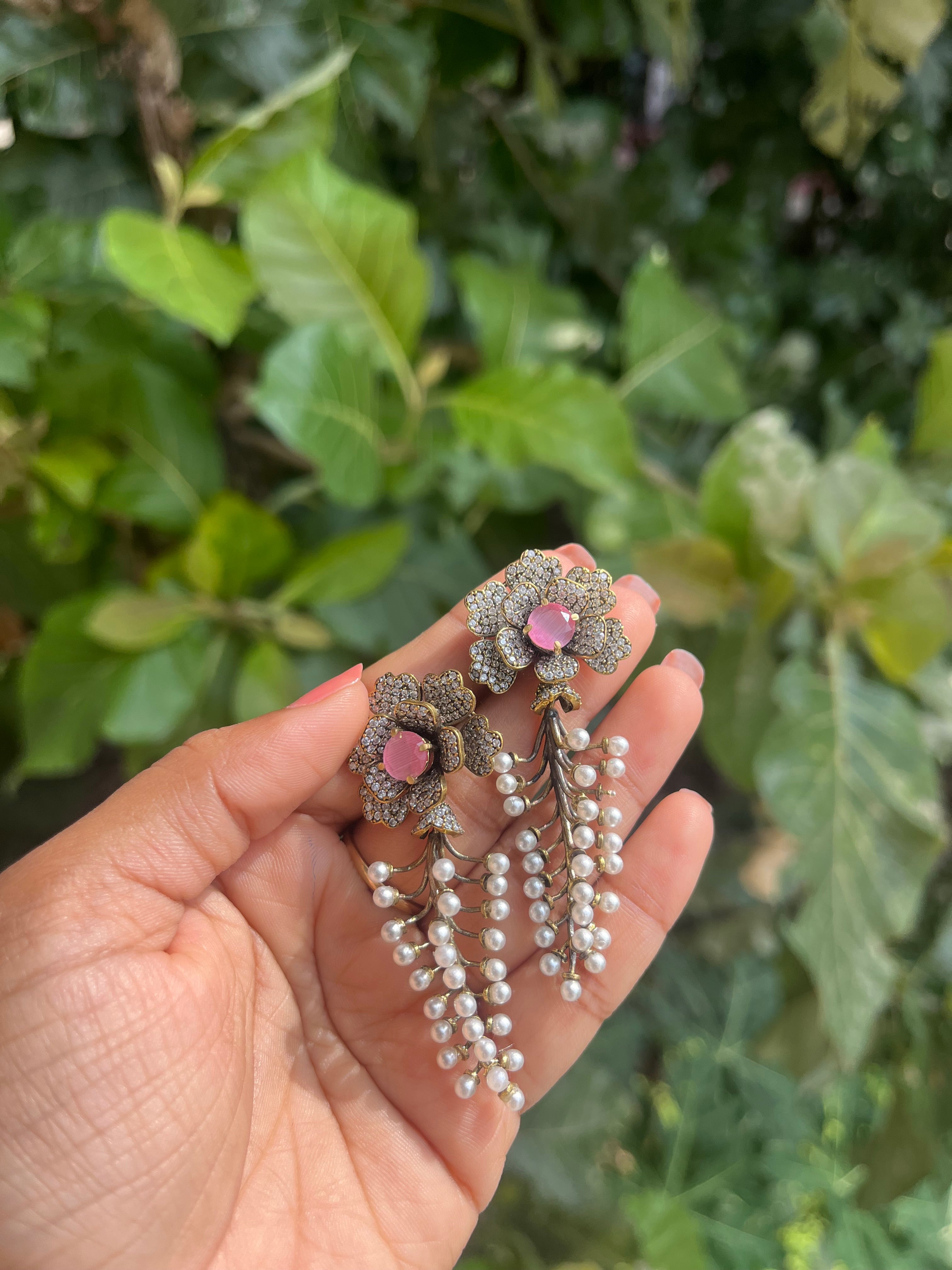 Statement pearl danglers