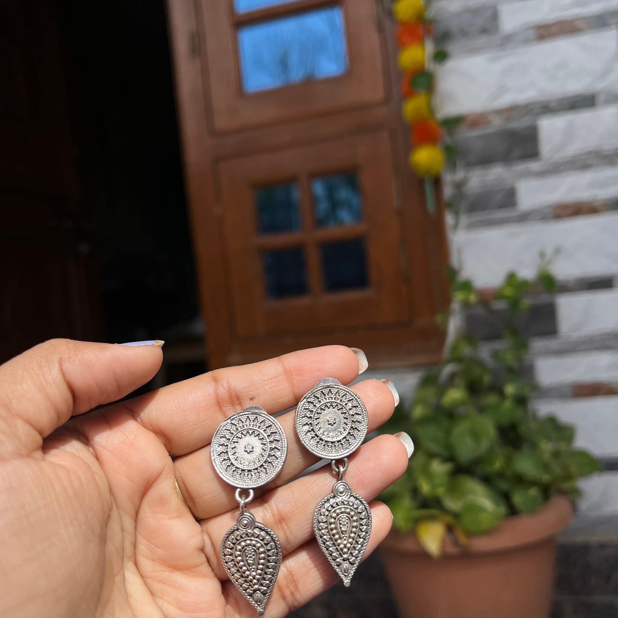 Silver replica danglers