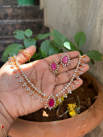 Vedha (pink) Diamond look a like