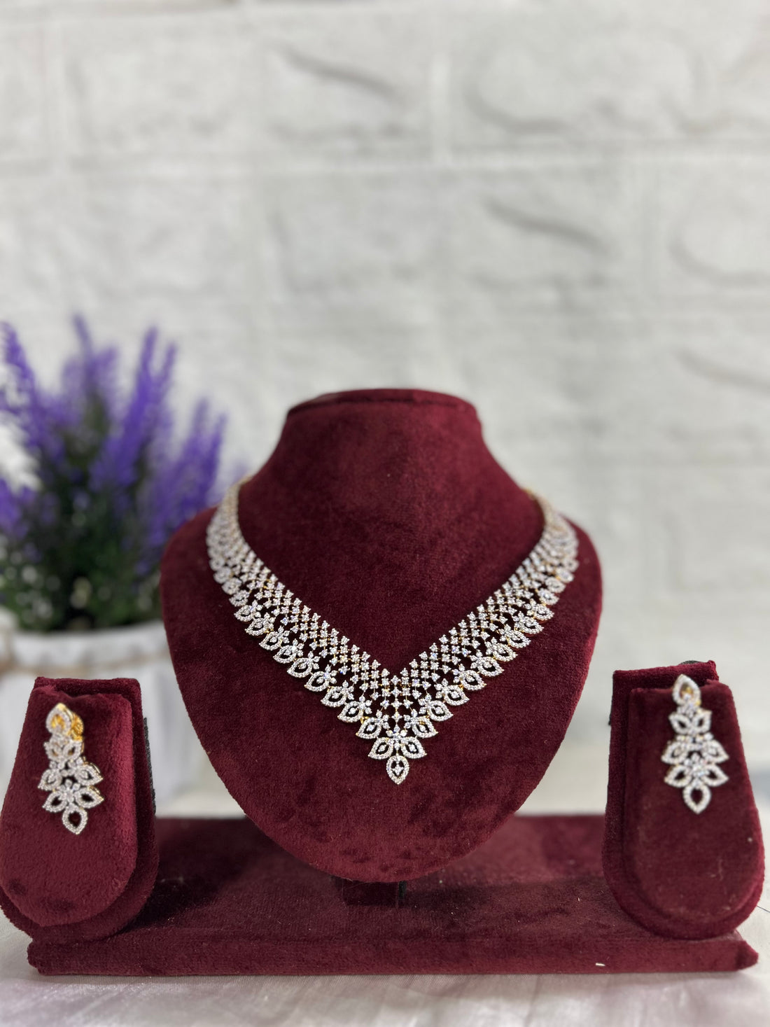 Kruthi ( Premium Diamond look a like neckset)