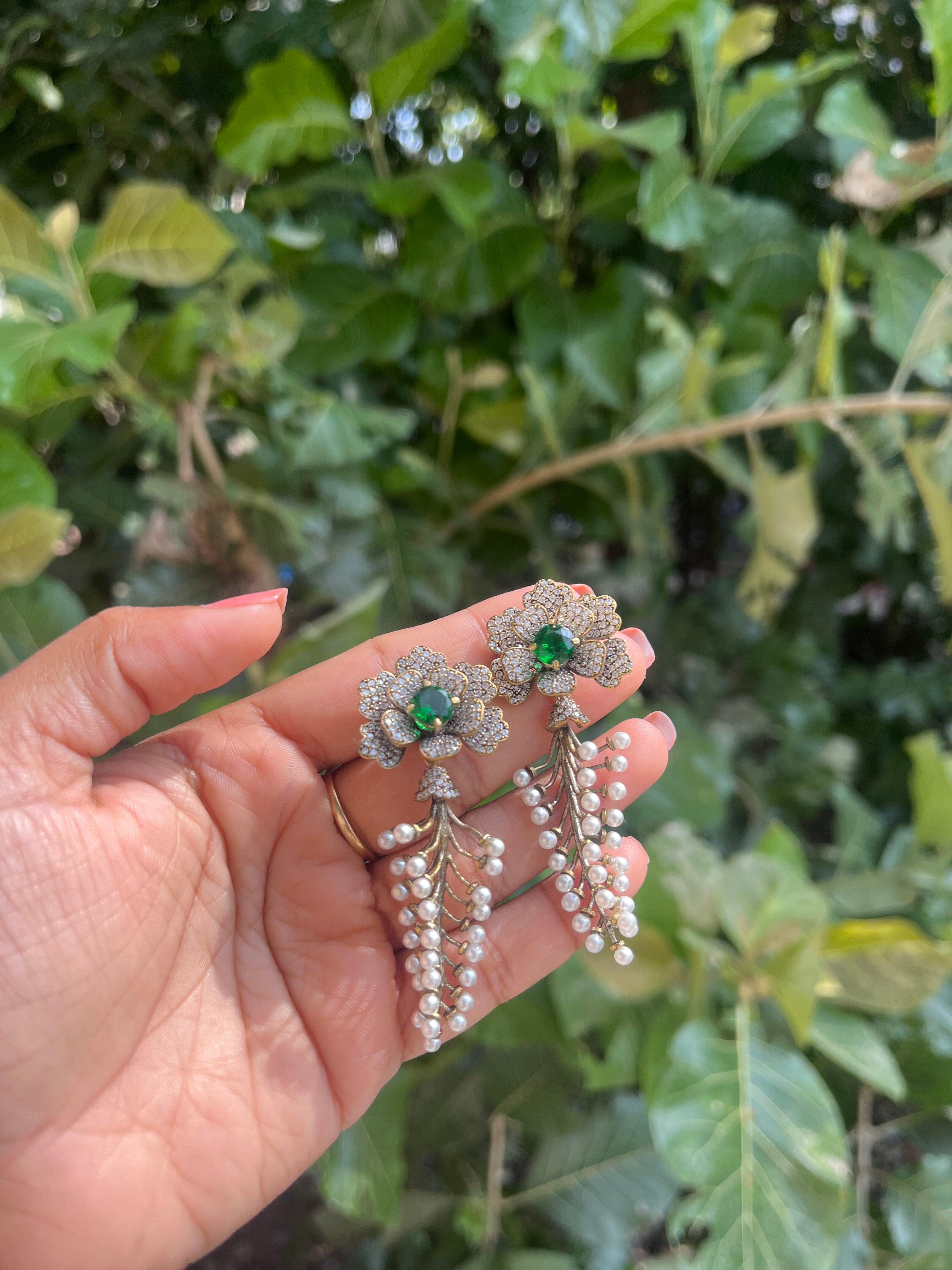 Statement pearl danglers