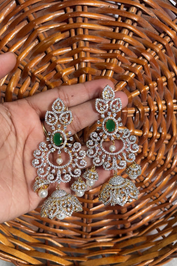 Diamond look a like earrings