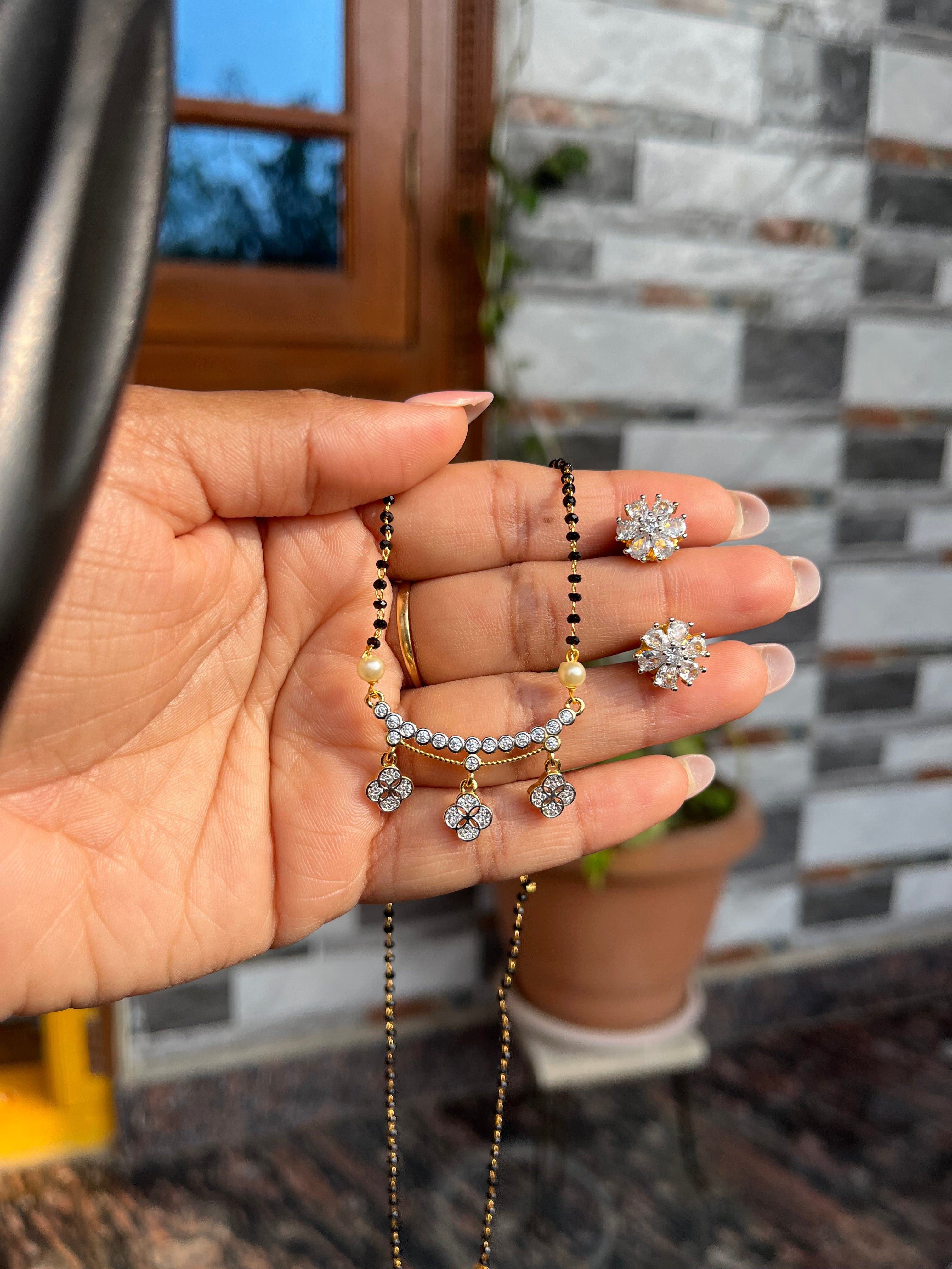 Statement black beads